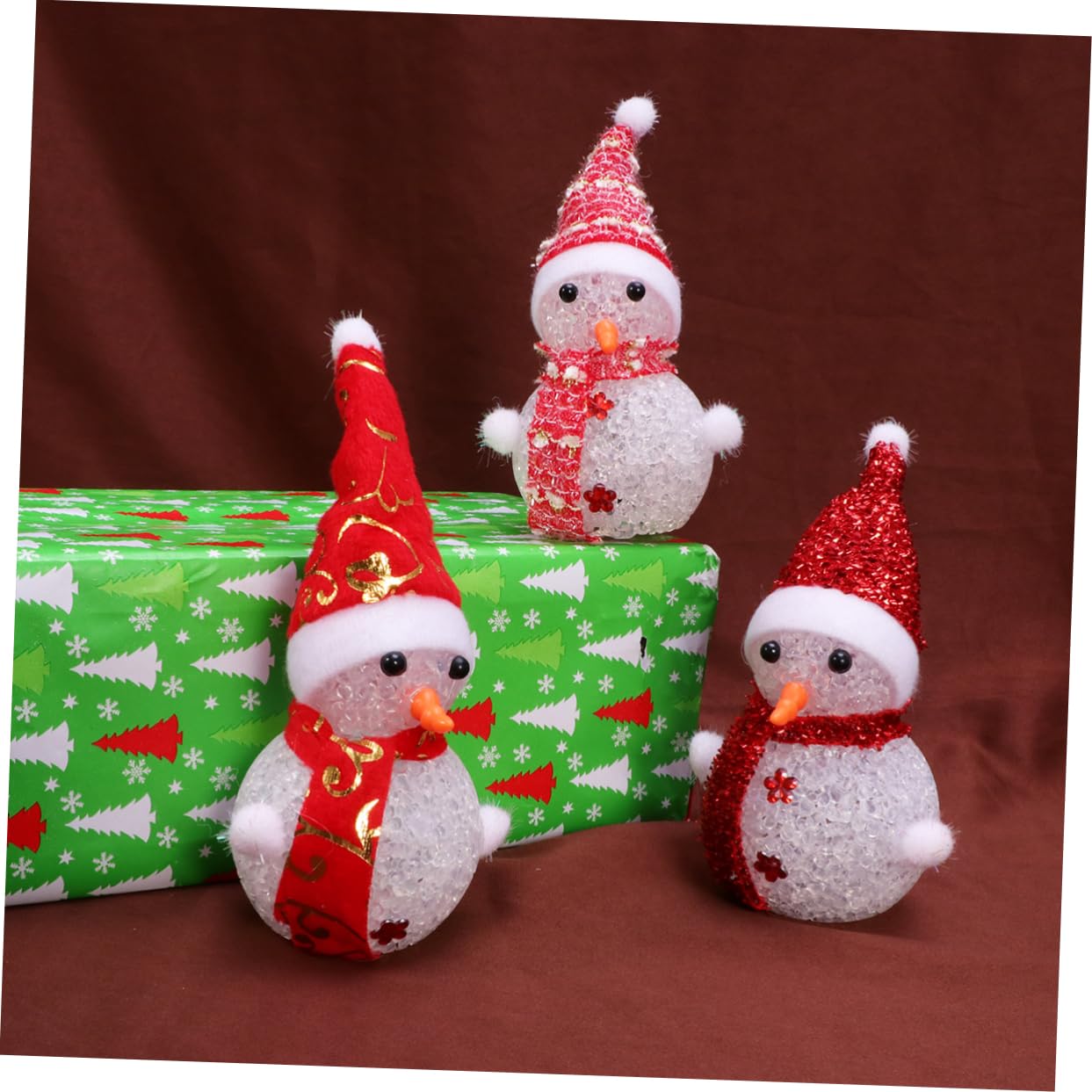Amazon.co.jp: LEDMOMO 3ピース クリスマス 光る雪だる ポータブル
